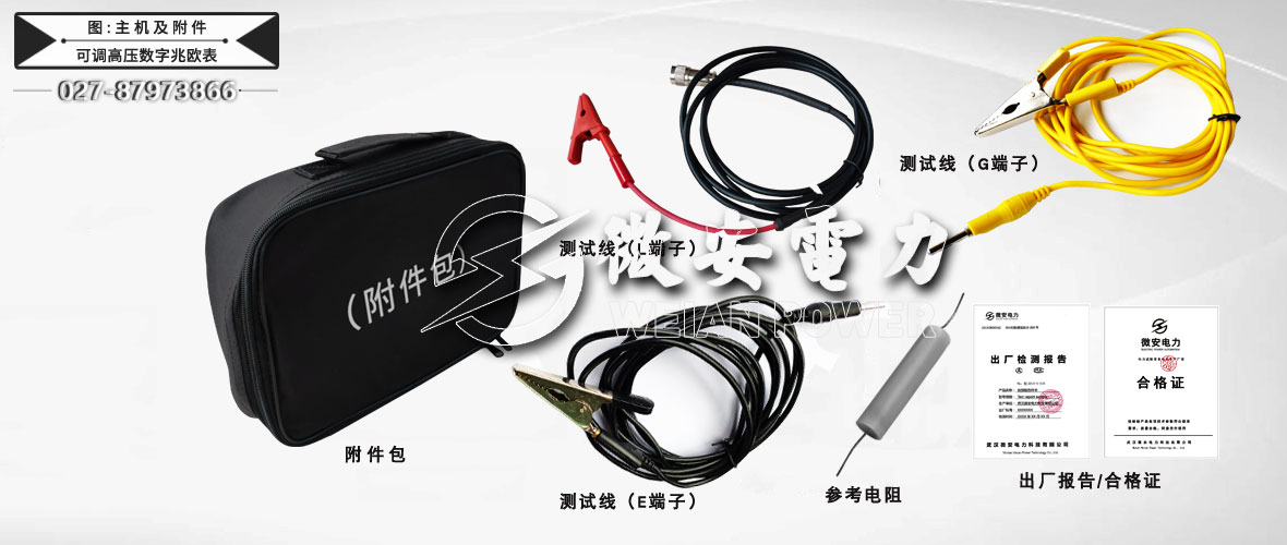 15KV可调高压数字兆欧表全套附件