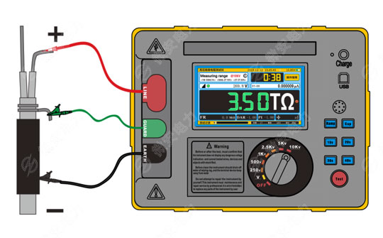 10kV电缆绝缘电阻测试接线